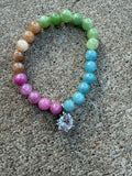 8m multi jade with large rhinestone
