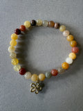 Multicolor jade with flower