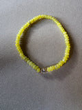 Jade + rhinestone charm