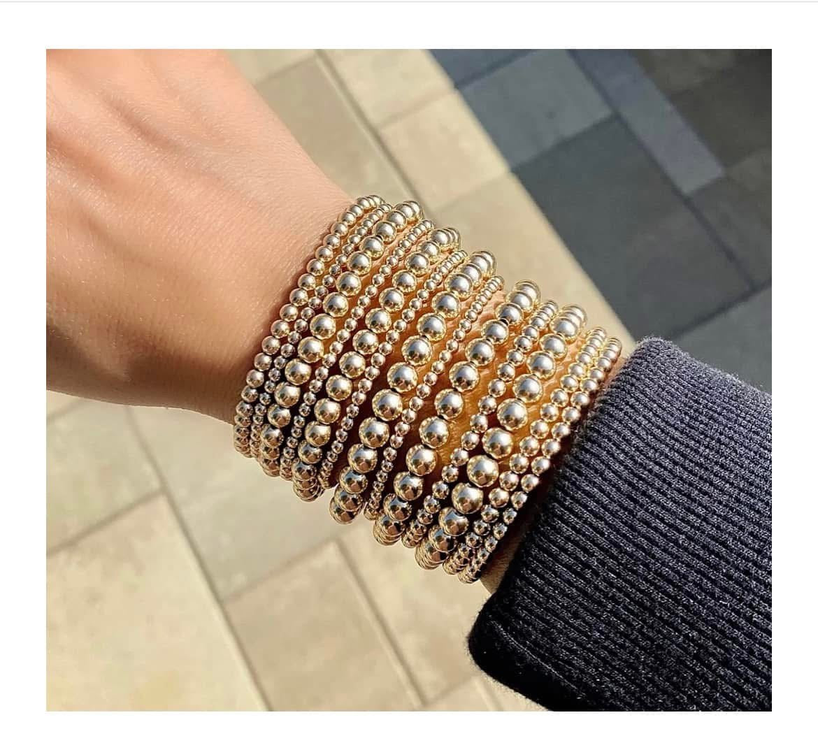 5mm Solid Bracelet – 14K Gold Filled or Sterling Silver