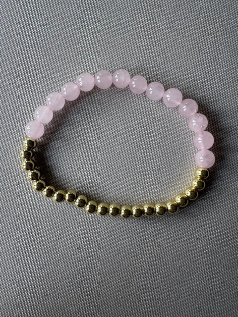Rose Quartz + 5m Gold