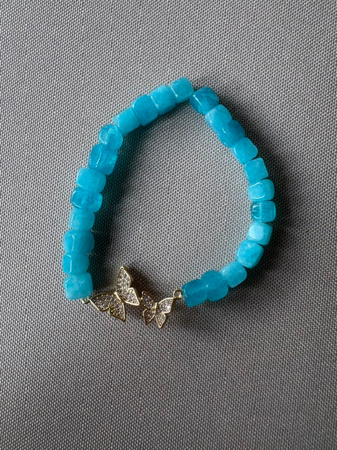 Apatite + Rhinestone butterfly
