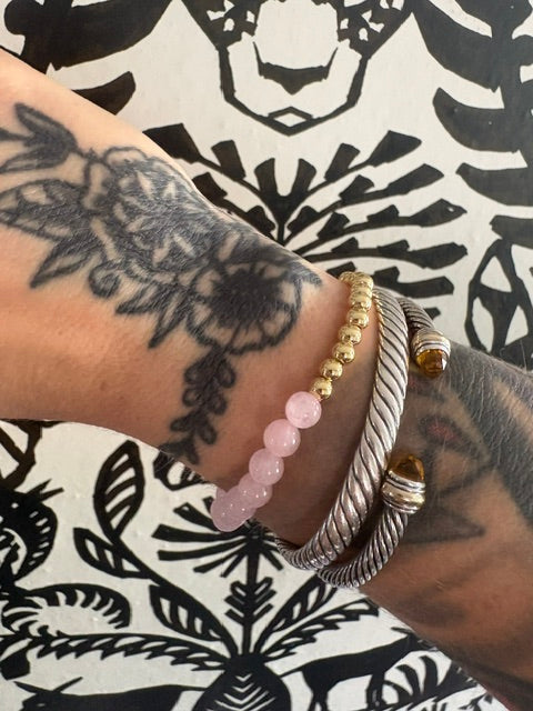 Rose Quartz + 5m Gold